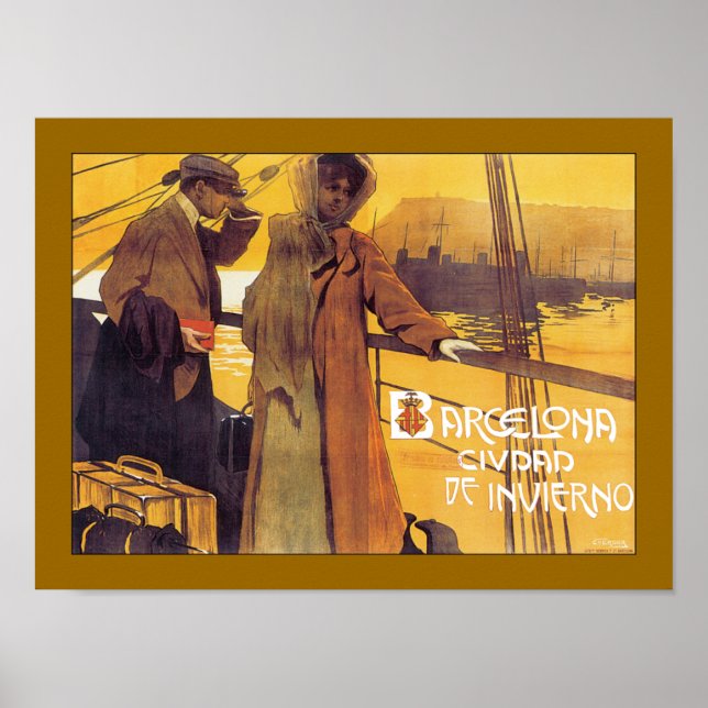 Bacelona Ciudad De Invierno Poster (Vorne)