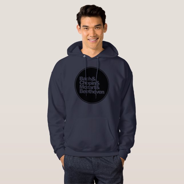 Bach and Chopin and Mozart and Beethoven Hoodie (Vorne ganz)