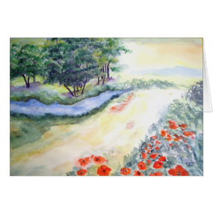 Bach Arbres Et Poppies De L'Aquarelle
