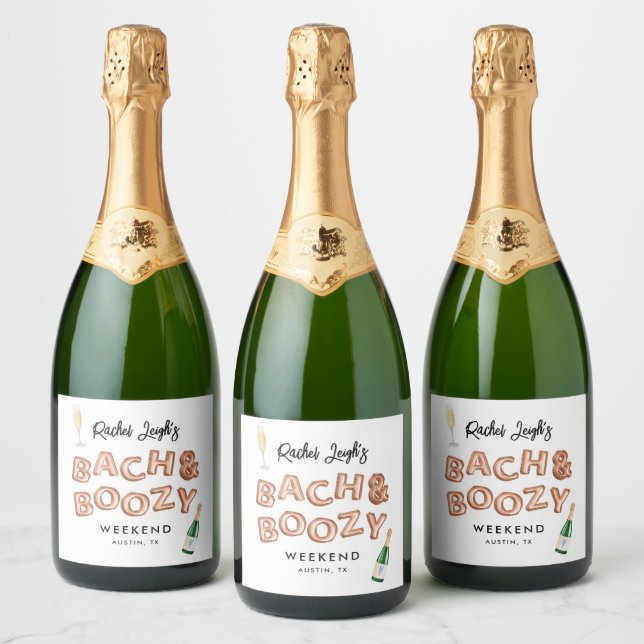 Bach & Boozy Rose Gold Bachelorette Wochenende (Flaschen)