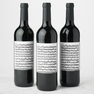 Bach Cello Suite for Dinner Weinetikett