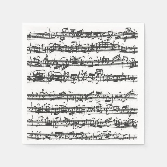 Bach Cello Suite Music Manuscript Serviette (Vorderseite)