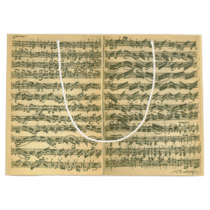 Bach Chaconne Manuskript für Solo- Violine Große Geschenktüte