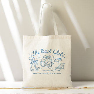 Bach club beach seashells bridesmaids gifts custom tragetasche