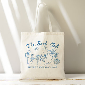 Bach club beach seashells bridesmaids gifts custom tragetasche