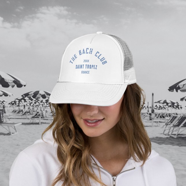 Bach Club Blue Custom Wappen Bachelorette Truckerkappe (Von Creator hochgeladen)