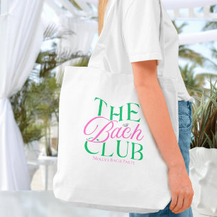 Bach Club Modern Simple Pink Green Bachelorette Tragetasche