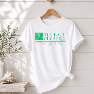 Bach Club Moderne einfache rosa und grüne Bachelor T-Shirt