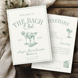 Bach Club Vintag Bachelorette Einladung