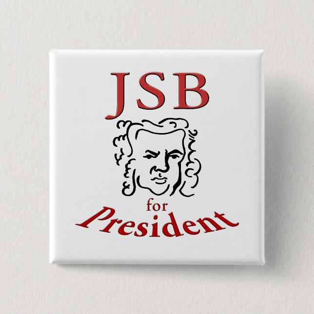 Bach für den Präsidenten Button (Vorderseite)
