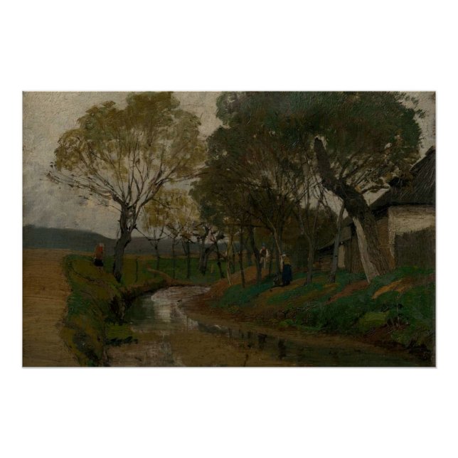 Bach hinter ruhigen Gewässern rustikaler Charme Poster (Vorderseite)