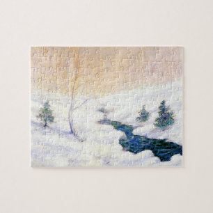 Bach in einer winterlichen Schneelandschaft (Weihn