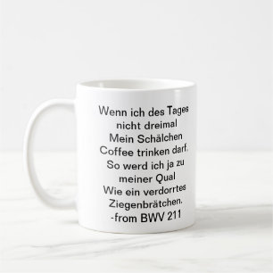 Bach Kaffee-Tasse - Deutscher Kaffeetasse