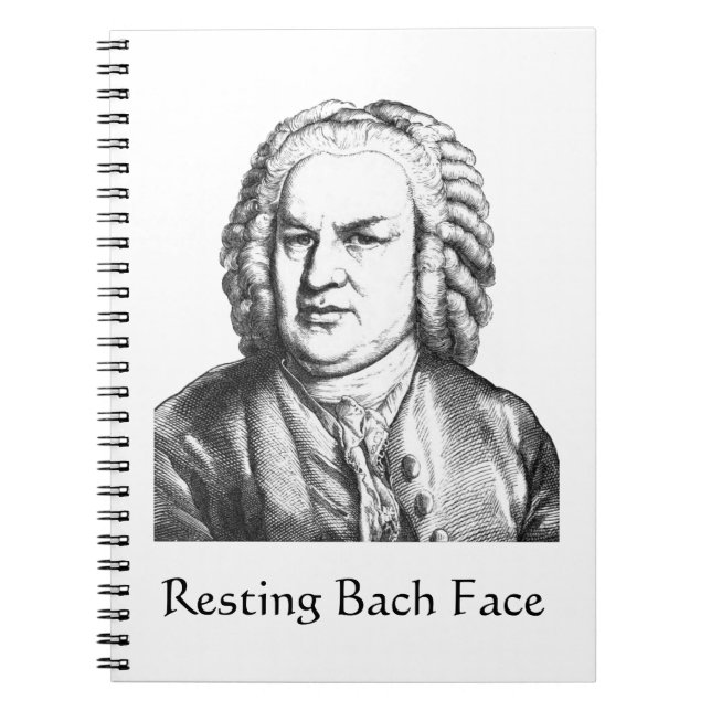 Bach-Klassiker-Komposer Notizblock (Vorderseite)