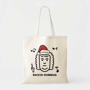 BACH Lustige klassische Musik Komponist Weihnachts Tragetasche