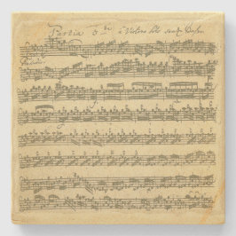 Bach Partita Musik-Manuskript für Violinen-Solo Steinuntersetzer