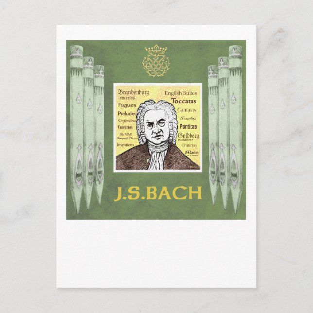 BACH-Postkarte Postkarte (Vorderseite)