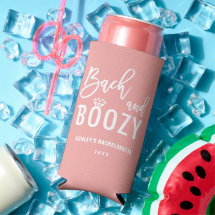 Bach und Boozy Bachelorette Brautparty Bevorzugung Selters Dosenkühler