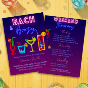 Bach und Bozy Bachelorette mit Übungen Einladung