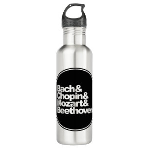 Bach und Chopin und Mozart und Beethoven Edelstahlflasche