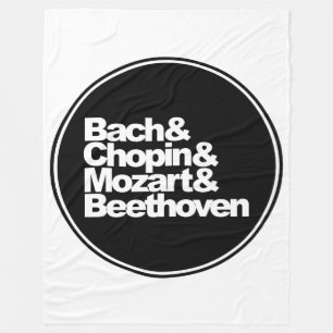Bach und Chopin und Mozart und Beethoven Fleecedecke