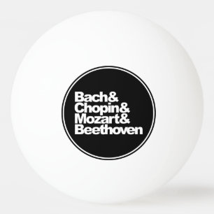 Bach und Chopin und Mozart und Beethoven Tischtennisball