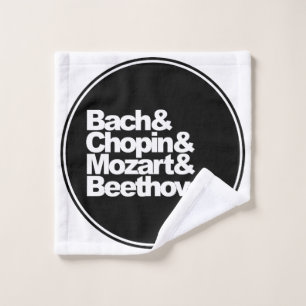 Bach und Chopin und Mozart und Beethoven Waschlappen