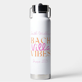 Bach Villa Vibes - Tropical Pink Bachelorette Trinkflasche