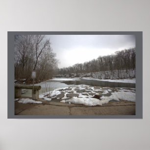 Bach Winter Wasserszene Poster