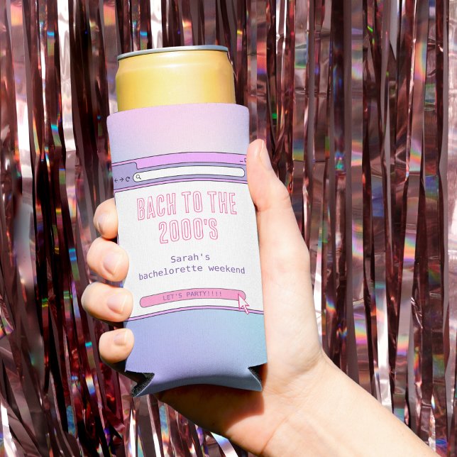 Bach zu den 2000er Jahren Y2K Bachelorette Persona Selters Dosenkühler (Bach To The 2000's Y2K Bachelorette Personalized Seltzer Can Cooler)