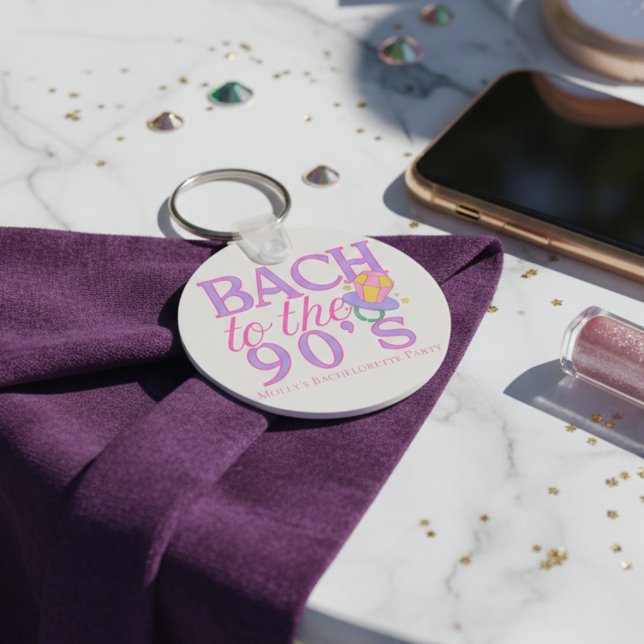 Bach zu den 90er Jahren - Retro-Junggeselinnen-Abs Schlüsselanhänger (90s Retro Bachelorette Keychain)