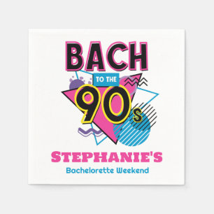 Bach zum 90er-Junggeselinnen-Abschied Serviette