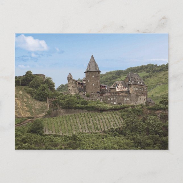 Bacharach, Deutschland, Stahleck Schloss, Schloss Postkarte (Vorderseite)