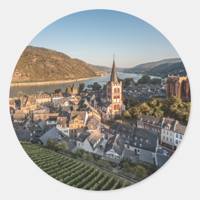 Bacharach Germany Runder Aufkleber (Vorderseite)