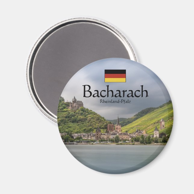Bacharach Souvenir Magnet (Vorderseite/Rückseite)