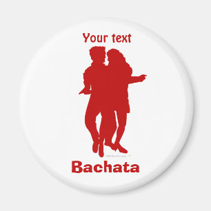 Bachata Bachata Tänzer-Silhouette-Gewohnheit Magnet