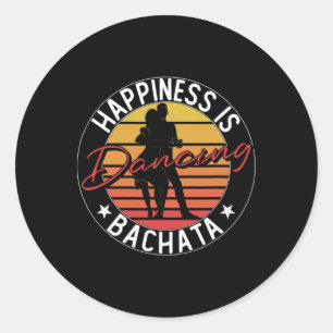 Bachata Dancing Dominican Bachatero Latin Music Ba Runder Aufkleber