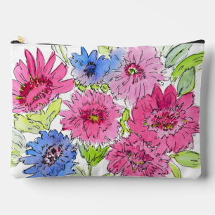 Bachelor Button Blooms Make-up Bag Zubehörtasche
