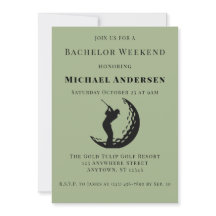 Bachelor Golf Weekend Party Invitation