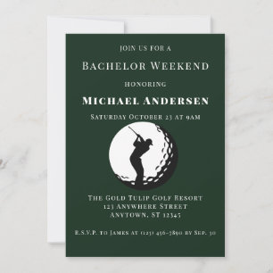 Bachelor Golf Weekend Party Invitation