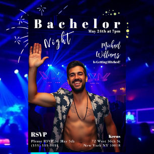 Bachelor Night Magazine Cover Einladung