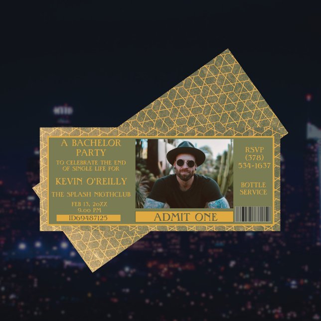 Bachelor oder Stag Party Foto Einladungskarte (Von Creator hochgeladen)