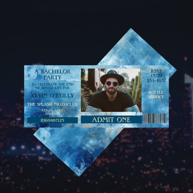 Bachelor oder Stag Party Foto Einladungskarte (Von Creator hochgeladen)