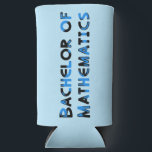 Bachelor of Mathematics Selters Dosenkühler<br><div class="desc">Celebrate graduations and embrace summer with this fantastic can cooler, proudly displaying "Bachelor of Mathematics!" Perfect for keeping your beverages perfectly chilled at outdoor celebrations, backyard BBQs, or lakeside get-togethers. This durable cooler is an excellent way to acknowledge years of hard work and numerical dedication. It's an essential accessory for...</div>