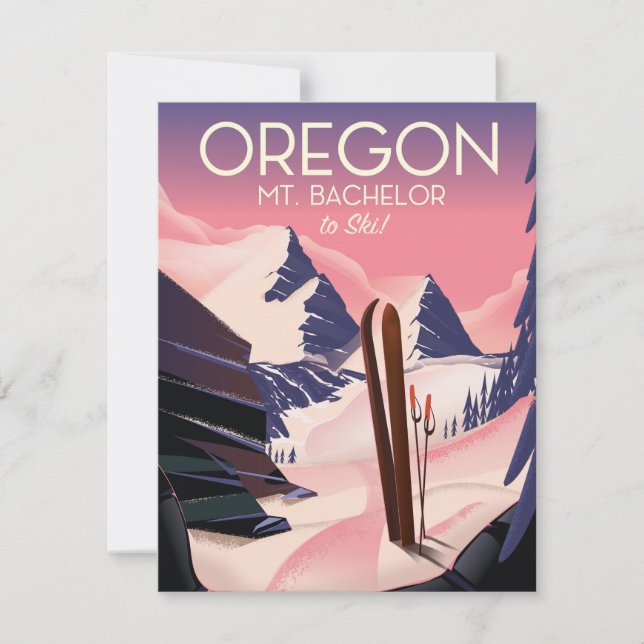 Bachelor Oregon Skifahrplakat (Vorderseite)