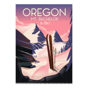 Bachelor Oregon Skifahrplakat Fotodruck