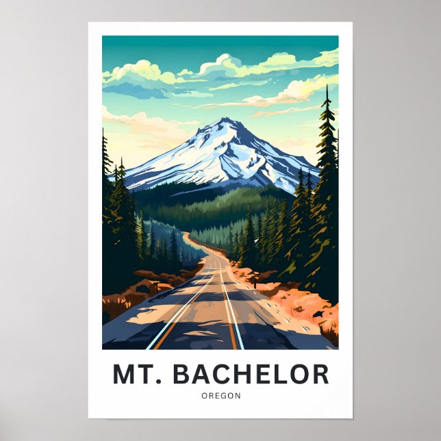 Bachelor Oregon Travel Print Poster (Vorne)