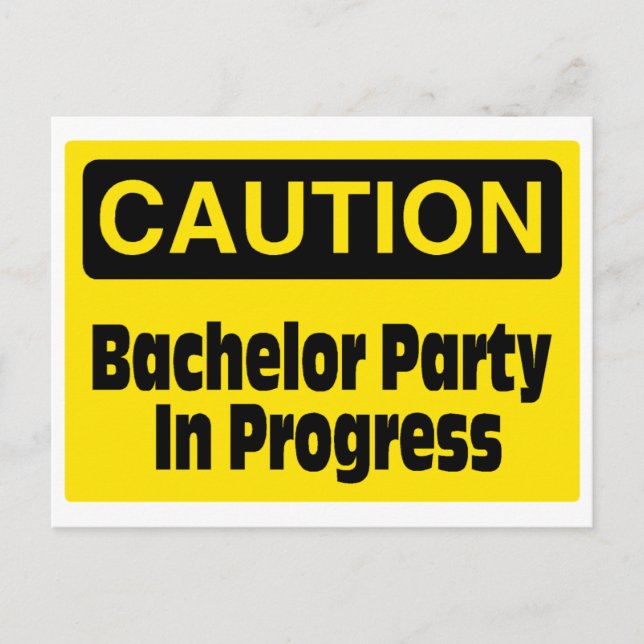 Bachelor-Partei im Gange Postkarte (Vorderseite)