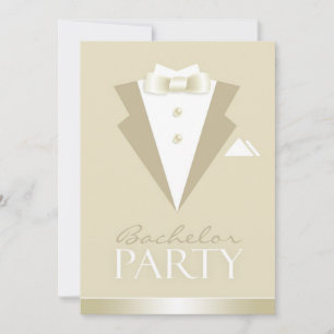 Bachelor Party Anzug Einladung