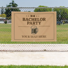 Bachelor Party Banner. Bier-Tasse | Drag&Drop Banner